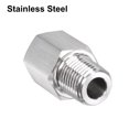 thumbnail image 4 of Unique Bargains Pipe Fitting Reducer Adapter 1/4" NPT Male x 1/4" NPT Female for Water Oil Pressure Gauge, Stainless., 4 of 5