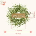 thumbnail image 2 of 18" Spring Wreaths for Front Door with Welcome Sign Summer Wreath, Green Eucalyptus Leaves White Flowers, Artificial Wreath Green Foliage Wreath for Wall Window Farmhouse Party Holiday Home, 2 of 5
