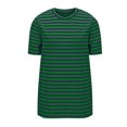 thumbnail image 7 of ClodeEU Women's Short Sleeve Crew Neck Striped T Shirt,Casual Trendy Basic Tee Green,Women's Plus L, 7 of 7