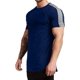 thumbnail image 2 of playera de entrenamiento de manga corta esencial para hombre, camisetas casuales para gimnasio, entrenamiento, trotar marino G marino G Xishao ropa, 2 of 2