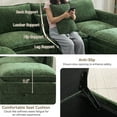 thumbnail image 4 of WUTUTUEE 55" Cloud Modular Loveseat Sofa with Storage, Modern Upholstered Chenille 2-Seater Sectional Sofa with Armrests for Living Room, Small Space, Green, 4 of 8