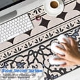 thumbnail image 2 of Long Mouse Pads for Desk,Blue Geometric Flower Diamond Pattern Desk Mats on Top Of Desks, Desk Mouse Pad Extra Large with 3mm Non-Slip Base and Stitched Edge for Gaming,Office,Work,Home 47.3"x23.6", 2 of 6