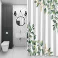 thumbnail image 3 of Spring Leaf Shower Curtain for Bathroom, Colorlife Summer Floral Countryside Waterproof Cloth Fabric Bathroom Accessories Set with 12 Rust Proof Plastic Hooks, 36"x72", 3 of 9