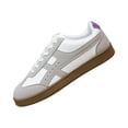 thumbnail image 2 of UDAUDU Women's Retro Gum Sole Fashion Sneakers Lace Up Slip On Detail Casual Retro Walking Shoes 2026 Trendy Casual Tennis-Anti Slip Trainers Beige 8.5 Wide, 2 of 5