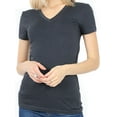 thumbnail image 3 of Woman 4 Pack Basic Short Sleeve Casual Loose Cotton T Shirt Top Blouse Black Charcoal 1X (ZN 3009) BLK BLK CHR CHR, 3 of 4