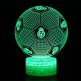 thumbnail image 2 of 3D Illusion Football Lamp Real Madrid 7 Colors LED Touch Table Lamp Bedroom Home Decor, 2 of 4