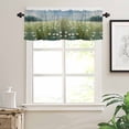 thumbnail image 2 of Spring Floral Kitchen Valances for Windows 60x18 Inch Kitchen Curtains Valances Rod Pocket Whit Green Flowers Modern Oil Painting Bathroom Window Valances for Window Treatment Decor, 2 of 6