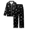 thumbnail image 5 of Gubotare Girls Christmas Pajamas Girls Cute Pajama Sets Long Sleeve Lovely Sleepwear 2 Piece PJS Multiple Cartoon Jammies 5T 6T (Black,5-6 Years), 5 of 6