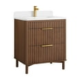 thumbnail image 2 of Mumbai 30" Single Bath Vanity in Aged Dark Brown Oak with Composite Stone Top, 2 of 16