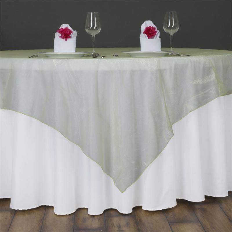 Efavormart Organza Table Overlay 60" x 60" (Table Toppers) For Birthday
