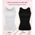 thumbnail image 3 of MANIFIQUE 2 Packs Women Tummy Control Shapewear Lace Tank Tops Seamless Compression Tops Slimming Body Shaper Camisole, 3 of 8