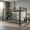 Black, variant on Demi Bonn Low Profile Twin Over Twin Bunk Bed with Full-length Guardrails, Sturdy Metal Twin Bunk Beds, Bed Frame, White