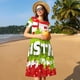 thumbnail image 4 of Easygdp Merry Christmas para Vestido Transpirable de Mujer, Vestido Suelto de Manga Corta con Pliegues y Bolsillos para el Verano, 4 of 6