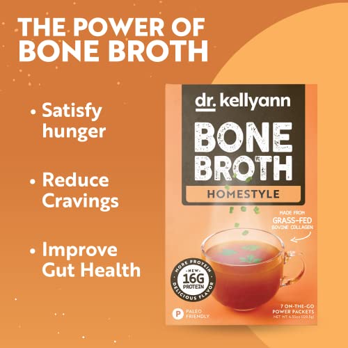 Dr. Kellyann Bone Broth Collagen Powder Packets (7 Servings, 1 Box