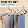 thumbnail image 3 of Metal Pants Hanger Set - 50 Pieces Elegant Non-Slip Closet Space Saving Hanger Set for Pants, Trouser, Blankets, and Jeans with Open Ended Sleek Design - Black, 3 of 7
