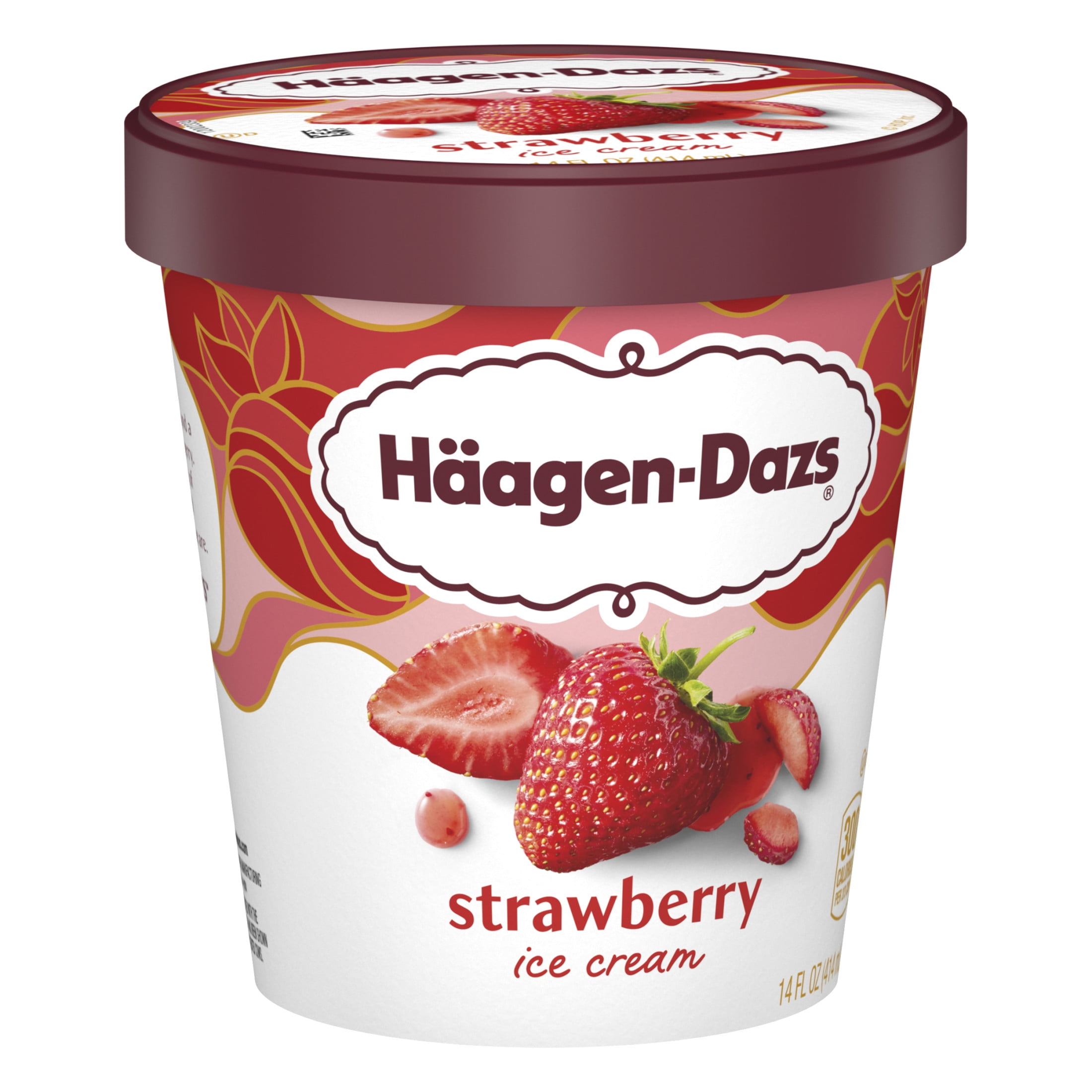 Haagen Dazs Strawberry Ice Cream, Gluten Free, Kosher, 14 oz