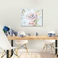 thumbnail image 5 of Gukieu Vintage Rose Print Canvas Decorative Hanging Painting, Waterproof Art Wall Decoration with Frame, Suitable for Living Room, Bedroom, 5 of 6