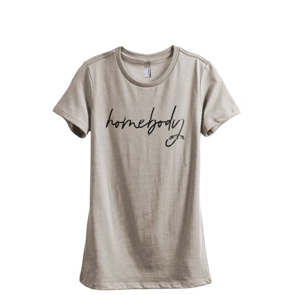 Homebody Women's Fashion Relaxed T-Shirt Tee Heather Tan Small