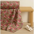 thumbnail image 4 of Soimoi Cotton Cambric Fabric Check,Leaves & Rose Floral Printed Fabric 1 Yard 42 Inch Wide, 4 of 7