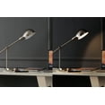 thumbnail image 2 of JONATHAN Y Curtis 20.25" Vintage Industrial Iron Adjustable Dome Shade LED Task Lamp with USB Charging Port, Nickel, JYL7123B, 2 of 6