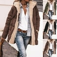 thumbnail image 1 of Lovzfmll Veste Matelassée pour Femmes, Manteau Court à Capuche, Couleur Unie Réversible, 1 of 6