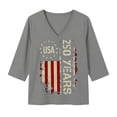thumbnail image 4 of MEICHEN 250th Anniversary USA Shirt Crewneck Pullover Tops Women's Patriotic Shirts Short Sleeve T Shirt, 4 of 4