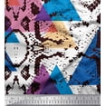 thumbnail image 1 of Soimoi Moss Georgette Fabric Animal Skin & Triangle Geometric Decor Fabric Printed Yard 42 Inch Wide, 1 of 3