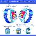 thumbnail image 3 of PENGXIANG Kids smartwatch, Kids GPS Watch Gifts for 4-8 Year Old Girls Touchscreen Camera Game Compatible with 2G T-Mobile Birthday Gift for Kids(S6-Blue), 3 of 7