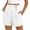 10# White, variant on Womens Dress Shorts Casual 2026 Summer Elastic High Waist Button Shorts Pleated Beach Vacation Clothes (Khaki,S)