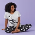thumbnail image 6 of Richard Leeds International Womens Nightmare Before Christmas Matching 2 Piece Short Sleeve PJs Top & Jogger Pants Set - Soft & Cozy Sleep & Loungewear Pajamas Sets for Women, Gray X-Large, 6 of 6