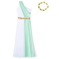 thumbnail image 6 of TiaoBug Womens Greek Roman Costume Queen Princess Praise Dance Performance Toga Dress Mint Green XXL, 6 of 7