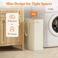 thumbnail image 3 of Cesto para ropa Lifewit, 50 L, 2 unidades, delgado, con asas, color blanco, 3 of 9