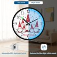 thumbnail image 5 of Voice Activated Clock with Glow Light 12 Inch Large Silent Wall Clock Battery Operated for Home Decor A Bunch Of Cute Santas, 5 of 8
