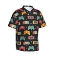thumbnail image 2 of Daiia Retro Video Game Hawaiian Shirt for Men Gentle Cotton Regular Short Sleeve Casual-Medium, 2 of 9