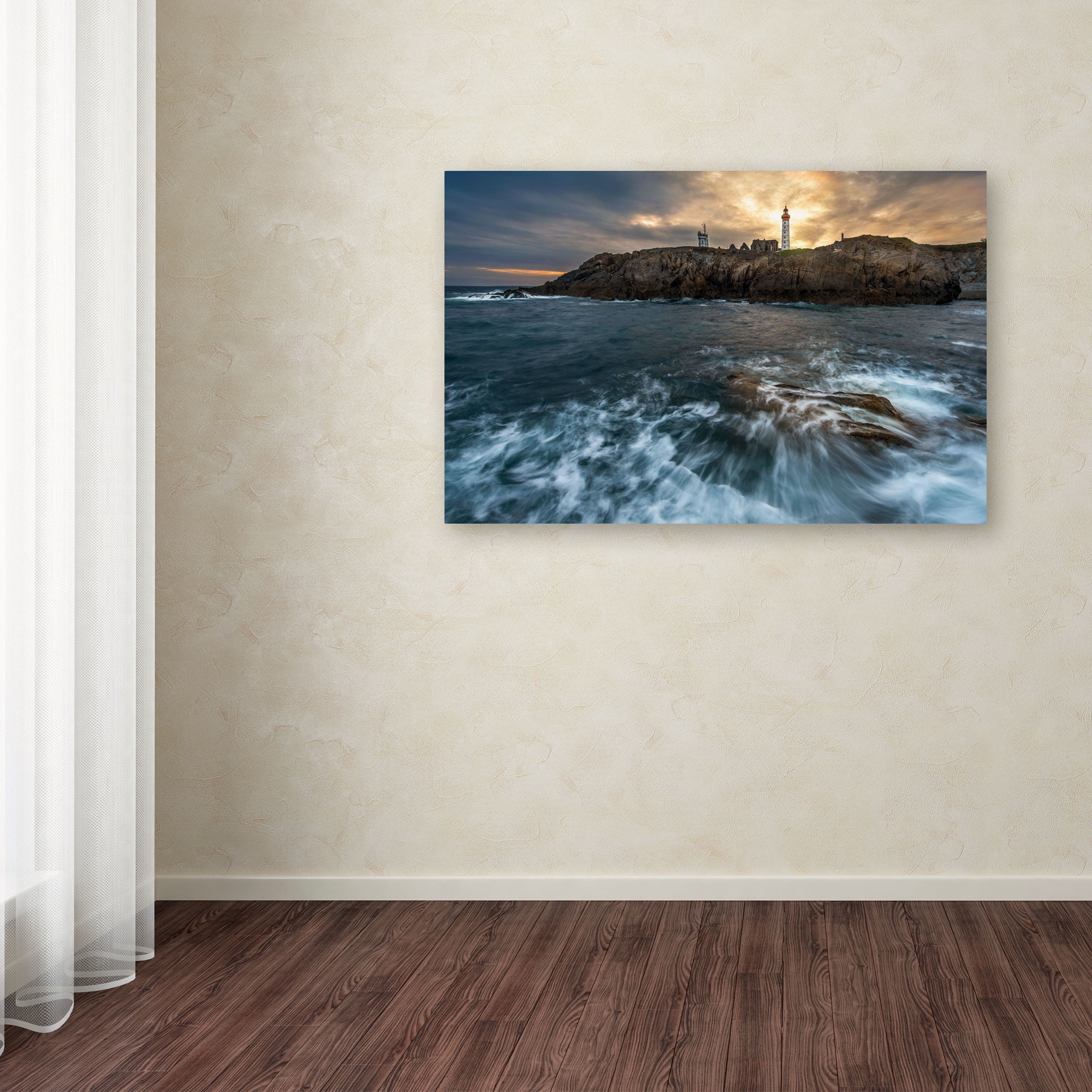 Trademark Fine Art "The Lighthouse" Canvas Art by Mathieu Rivrin
