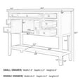 thumbnail image 7 of Fulvari 44.5" Modern Console Table Buffet Sideboard With 7 Drawers 2 Doors Shelf for Living Room Hallway Entryway (44.5''Wx14.2''Dx33.7''H), 7 of 7