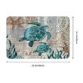 thumbnail image 3 of JOOCAR Marine Life Teal Turtle No Slip Floor Rug Carpet Mat for Bathroom Kitchen Decor 16x24 inch, 3 of 8