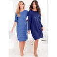 thumbnail image 5 of Dreams & Co. Plus Size 2-Pack Long-Sleeve Sleepshirt, 5 of 6