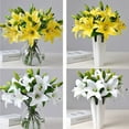 thumbnail image 3 of Flores artificiales Bearachild 6 Piezas Lirio blanco rosa HA084319-05, 3 of 6