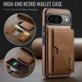 thumbnail image 2 of Allytechgroup Wallet Case for Google Pixel 9 / 9 Pro, PU Leather Wallet Case with Detachable Cards Holder Kickstand Support Wireless Charging Shockproof Protective Bumper for Women Men, Brown, 2 of 11