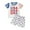 White, variant on YTDSCS Kids Toddler Summer 2 Piece Set for Boys Short Sleeve Cotton T-Shirt and Plaid Shorts Cartoon Outfit for Boys 2-8 Years Old
