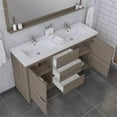 thumbnail image 7 of Alya Bath Sortino 60" Wood Double Bathroom Vanity with Acrylic Sink in Gray, 7 of 7