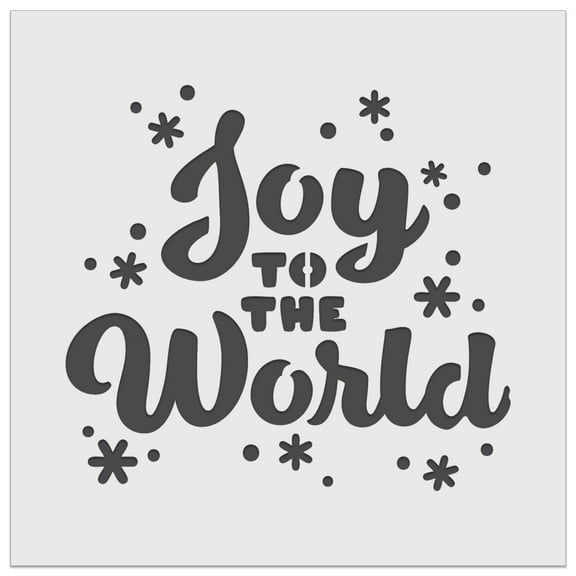 Joy to the World Snowflakes Christmas DIY Cookie Wall Craft Stencil - 5.5 Inch