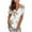 White, variant on Patlollav Womens Summer T-Shirts Short Sleeve Tunic Strappy Print V-Neck Shoulder Tops