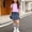 Purple, variant on Spazoro Toddler Girls 3PC Outfit Set, Cotton Short Sleeve T-Shirt & Skorts & Socks Casual Color Block Summer Clothes Set for Kids Red Size 4