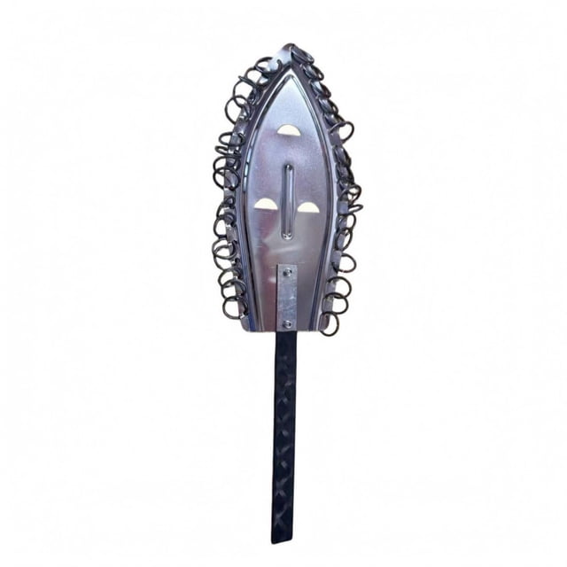 predolo Leaf-Shaped Percussion Piece Teardrop Profile Handheld Percussion Instrument Black Handle Clapper Shaker, Drum Leaf Large