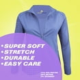 thumbnail image 4 of M&M SCRUBS Women's Ultra Soft Front Zip Warm-Up Scrub Jacket 5200 (Ceil Blue, X-Large), 4 of 6