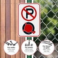 thumbnail image 4 of No Parking Violators Booted Sign, 12x18 Reflective Aluminum EGP, 4 of 8