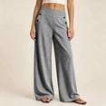 thumbnail image 6 of Eiyaclvo Striped Wide Leg Palazzo Pants for Women High Stretchy Waist Loose Fit Work Dress Pant Business Casual Trouser Pull on Slacks with Pockets, 6 of 8