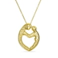thumbnail image 2 of Bling Jewelry Womens Mother &  Heart Pendant Necklace Gold Plated .925 Sterling Silver, 2 of 5